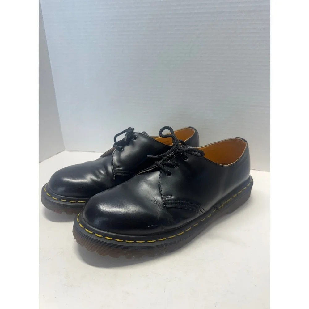 Dr. Martens 1461 Vintage Made in England Black Leather Oxford Shoes Mens 8